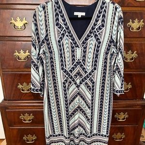 Sandra Darren Size 12 Ladies Shift Dress NWOT Multicolor Long Sleeve